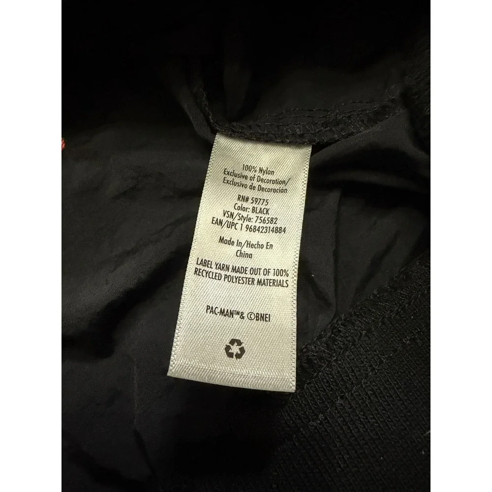 Justice Pac-Man Girls Bomber Jacket Black XL 16/18 Retro Gaming Windbreaker Zip